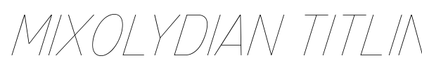 Mixolydian Titling font preview